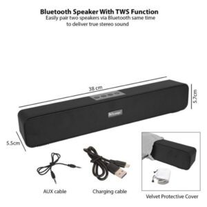 Hitage 10 Watt Bluetooth Speaker, With Aux Usb TF Card Slot  BS-311 (BLACK)