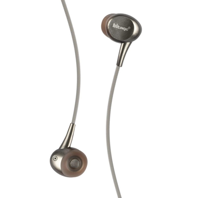 Hitage HB-131+ (PACK OF 2) Wired Earphone with Mic (Grey-Blue, In the Ear)