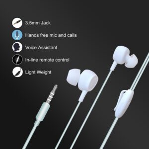 Vippo VHP-658 CHAMP Extra Bass Wired Music Earphone (White, In the Ear)