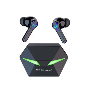 Hitage Tws-26 Bluetooth 5.1 Touch Control Low Latency for Gamers Bluetooth Gaming Headset  (Black, True Wireless)