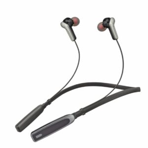 Hitage NBT-627 EMPIRE Series 30 Hours Music Fast Charging 10 mm Driver Neckband Bluetooth Headset  (Grey, In the Ear)