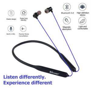 Hitage NBT-862 YATCH Series 28 Hours Music BT-5.0 Fast Charging 10 mm Driver Neckband Bluetooth Headset  (Blue, In the Ear)