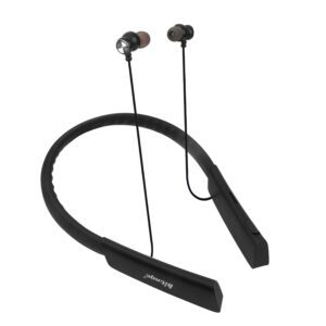 Hitage NBT-2319 Grand Series stylish and comfortable Leather Band Wireless Neckband Bluetooth Headset  (Black, In the Ear)