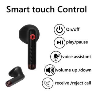 Hitage TWS-14 PRO Earbud Air Spark Bluetooth Version 5.1 Smart Chip Touch Control Bluetooth Headset  (Black, Whit True Wireless)