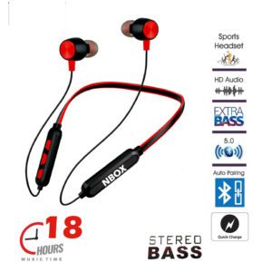 VIPPO VBT-3949 (16 Hours Music ) Wireless SPORT Magnetic Earphones Neckband Bluetooth Headset  (Red & Black, In the Ear)