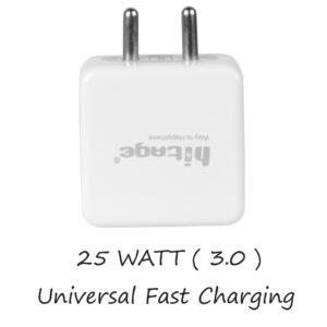 Hitage Smart Charger HT-i413+ Rapid Series 25Watt OutPut Fast Charging Charger with Type C Cable for All SmartPhone