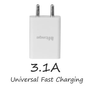 Hitage Smart Charger HT-i786+ 3.1 A Output Fast Efficient Charging Charger with Micro USB Charger