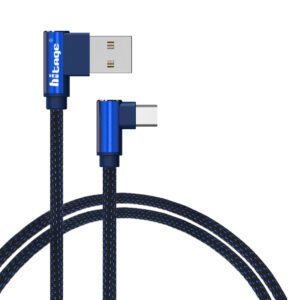 Hitage Fast Charging & Data Sync USB Cable for Type-C Devices (Gaming-Cable) (1.2 Mter,Blue, Red )