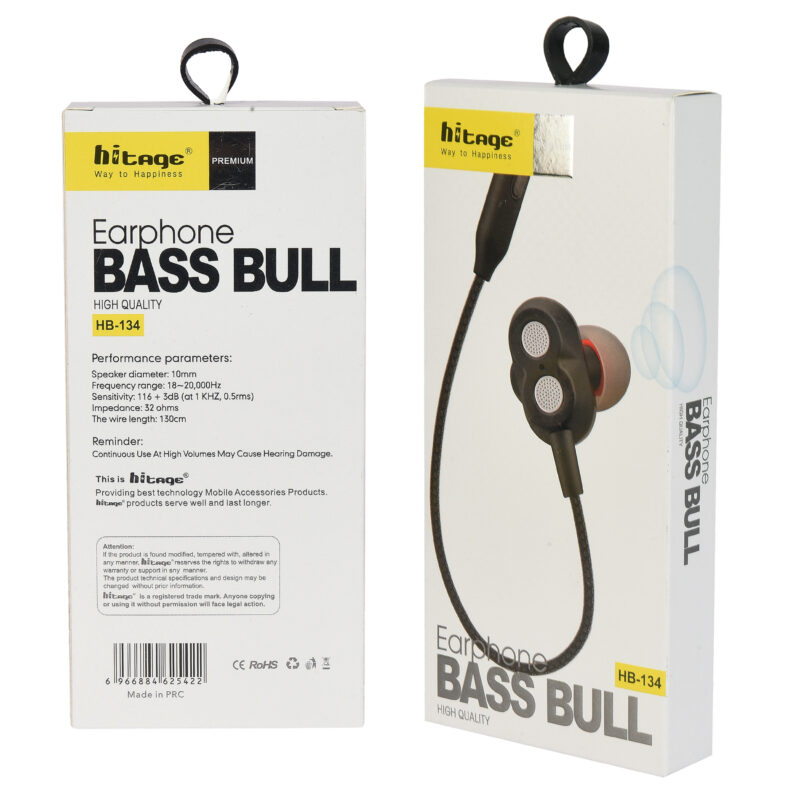 Hitage COMBO EARPHONE HB-134 WIRED STEREO HEADSET WITH MIC Wired