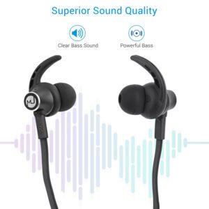 Macjack Wave 400 Sports 5.0 Bluetooth Wireless Earphone with Immersive Stereo Sound and Hands Free Mic Upto 10 Hours of Music Time