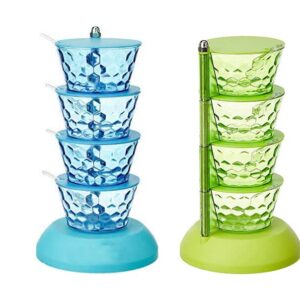 4 in 1 Multipurpose 360 Degree Rotating Pickle Rack Container for Kitchen