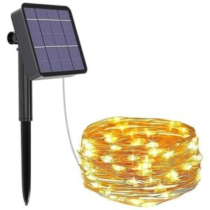 SOLAR FESTIVAL LIGHT String Light Outdoor, 39 Ft 120 LED with 800 mAh Inbuilt Rechargeable Batter IP65 Waterproof 8 Modes Copper Wire