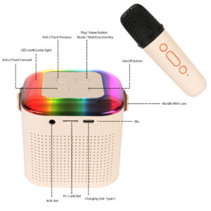 Hitage Wireless Karaoke Mic With Party Speaker