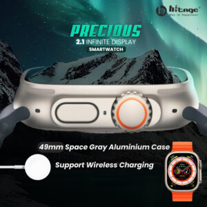 Hitage SW-2857 Bluetooth Sports Watch (Orange, In the Hand)