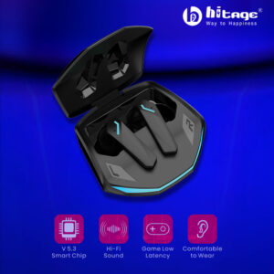 Hitage TWS-677 Batman Series | 30H Music Time | HiFi Sound | Gaming TWS with Smart Chip, Low Latency & Type-C Charging