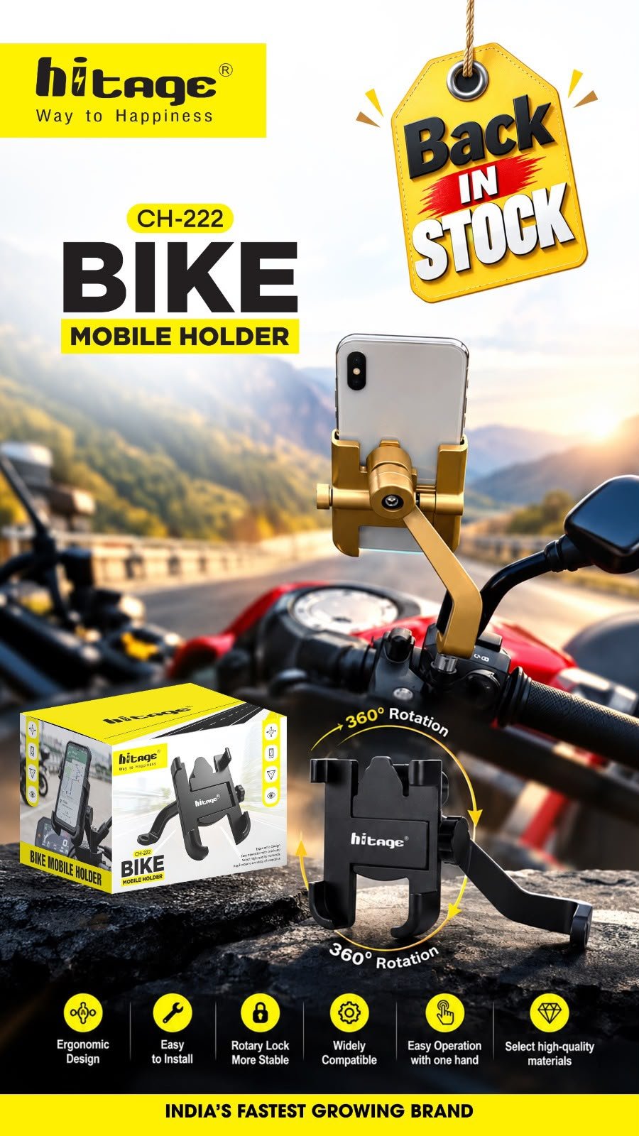 CH-222 Hitage Mobile Car Holder - Image 4